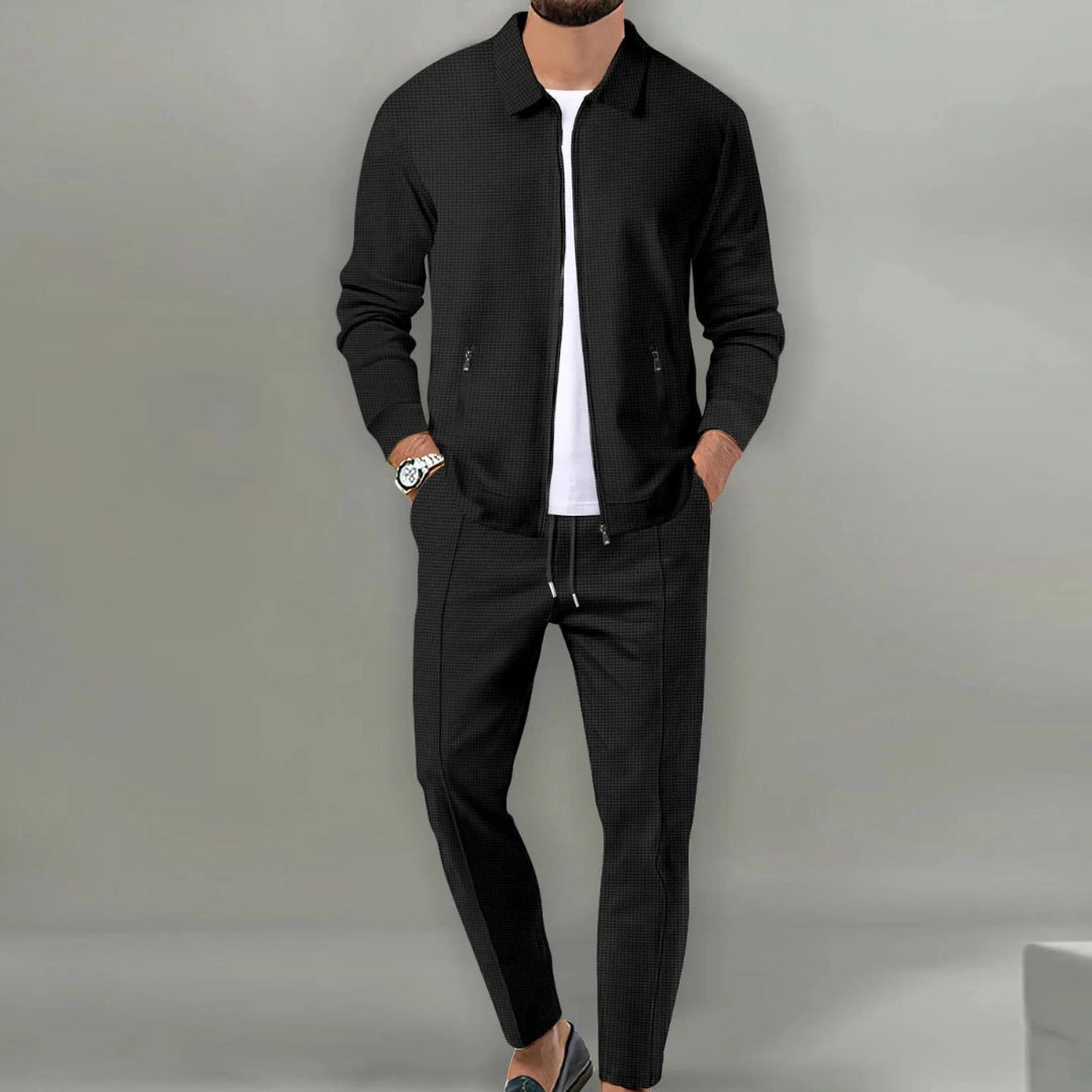 Men's Lightweight Fabric Tracksuit | Stylish Zip Jacket and Tapered Joggers 2