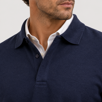 Men's Long Sleeve Polo Shirt Heritage Cotton Blend Classic Style