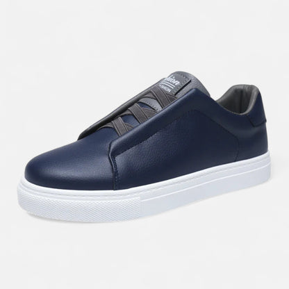 Men's Premium Leather Sneakers | Stylish Laceless Slip-On Comfort Shoes 4
