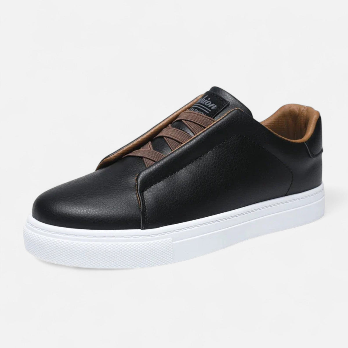 Men's Premium Leather Sneakers | Stylish Laceless Slip-On Comfort Shoes 8
