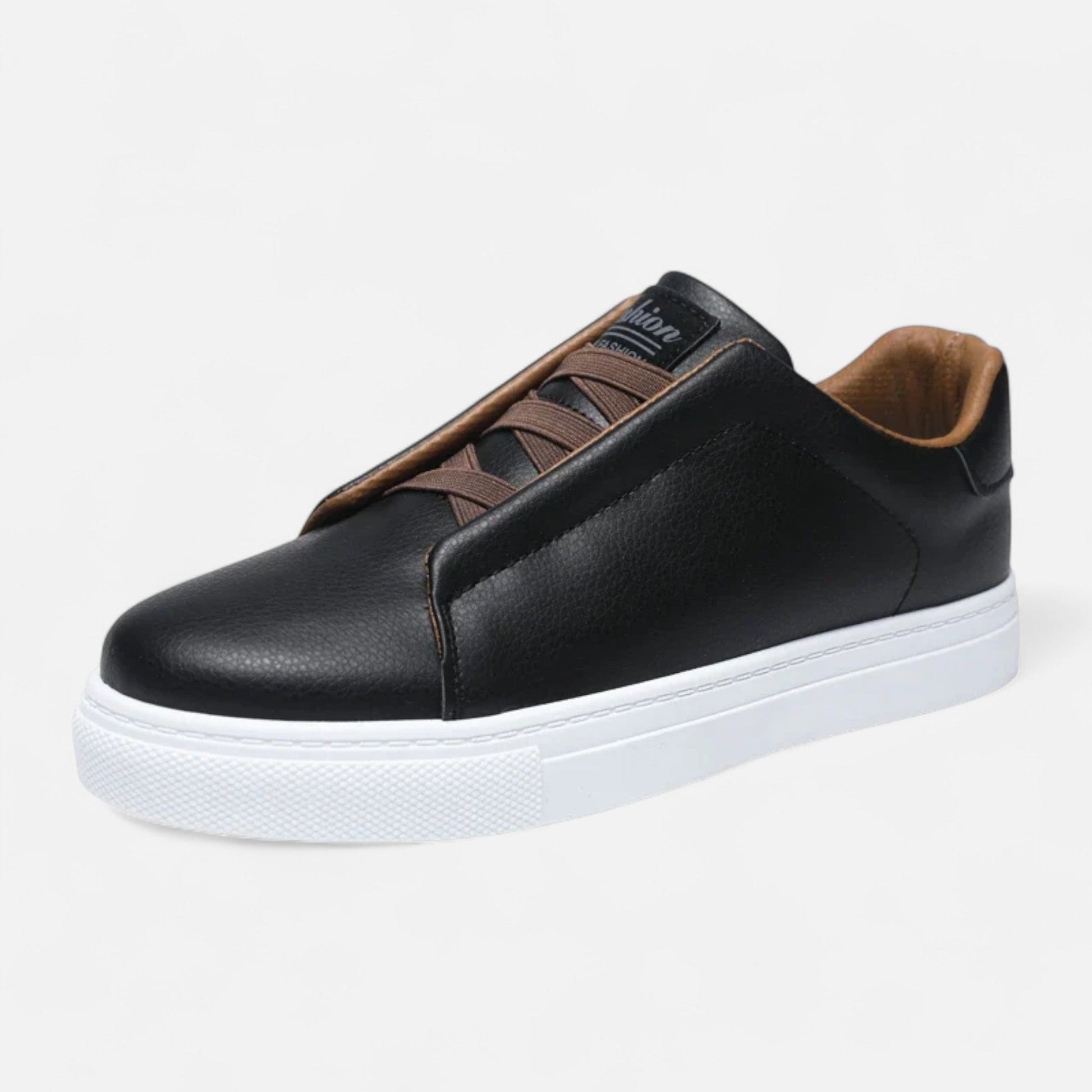 Men's Premium Leather Sneakers | Stylish Laceless Slip-On Comfort Shoes 8