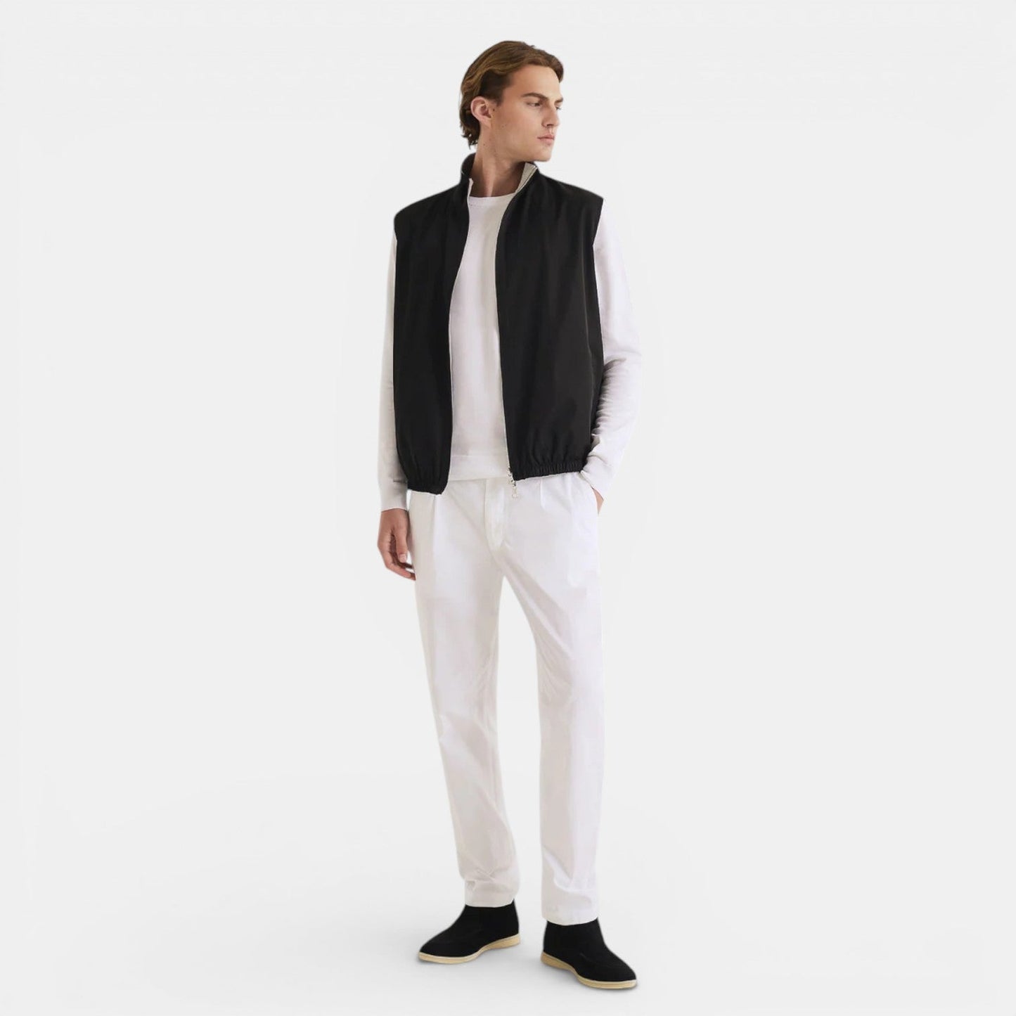 Men's Reversible Bodywarmer Lightweight Polyester Blend