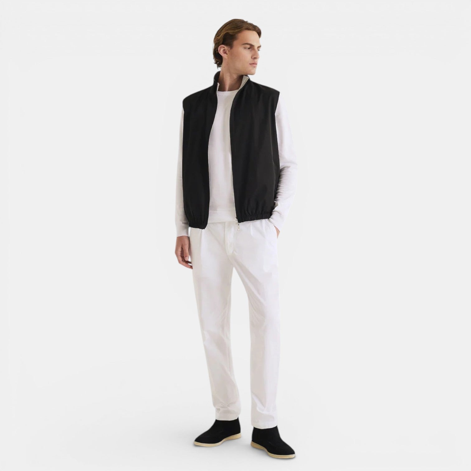 Men's Reversible Bodywarmer Lightweight Polyester Blend