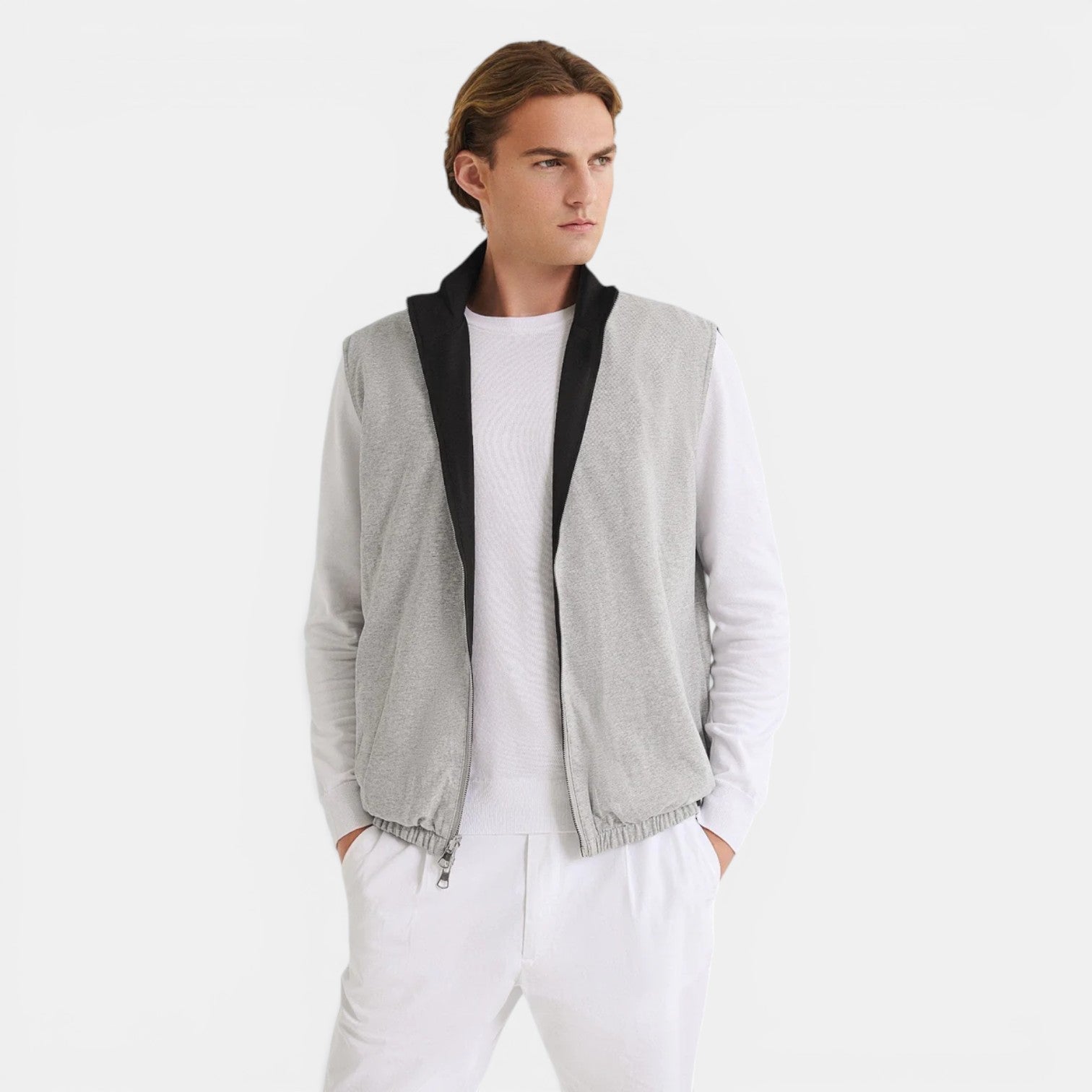 Men's Reversible Bodywarmer Lightweight Polyester Blend
