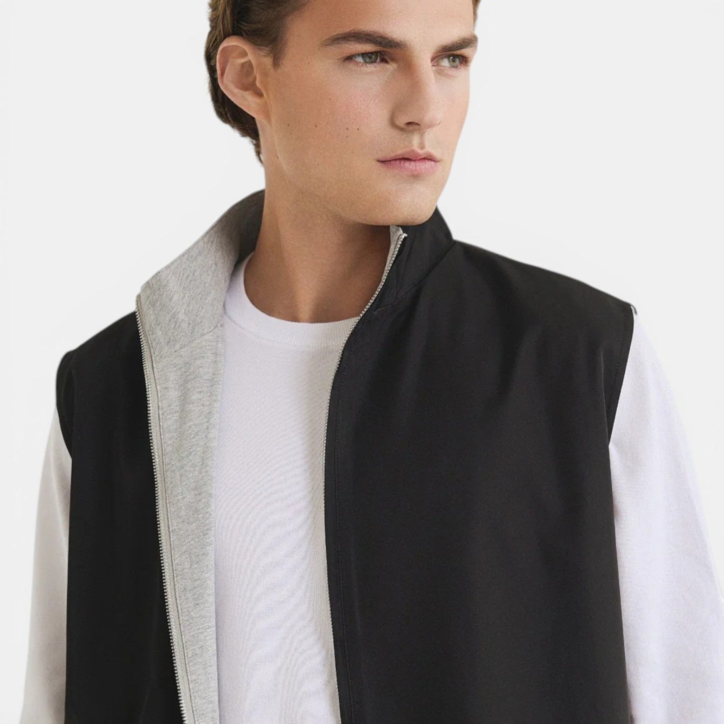 Men's Reversible Bodywarmer Lightweight Polyester Blend