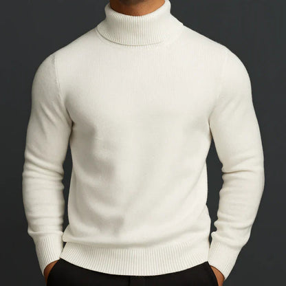Men's Soft Merino Wool Turtleneck Sweater | Elegant Tailored Winter Layering Knit 0