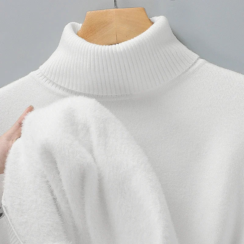 Men's Soft Merino Wool Turtleneck Sweater | Elegant Tailored Winter Layering Knit 1