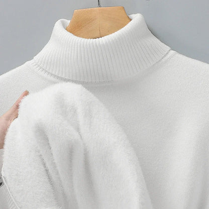 Men's Soft Merino Wool Turtleneck Sweater | Elegant Tailored Winter Layering Knit 1