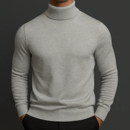 Men's Soft Merino Wool Turtleneck Sweater | Elegant Tailored Winter Layering Knit 2