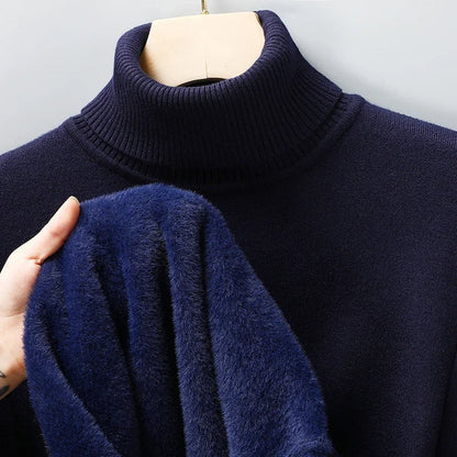 Men's Soft Merino Wool Turtleneck Sweater | Elegant Tailored Winter Layering Knit 5