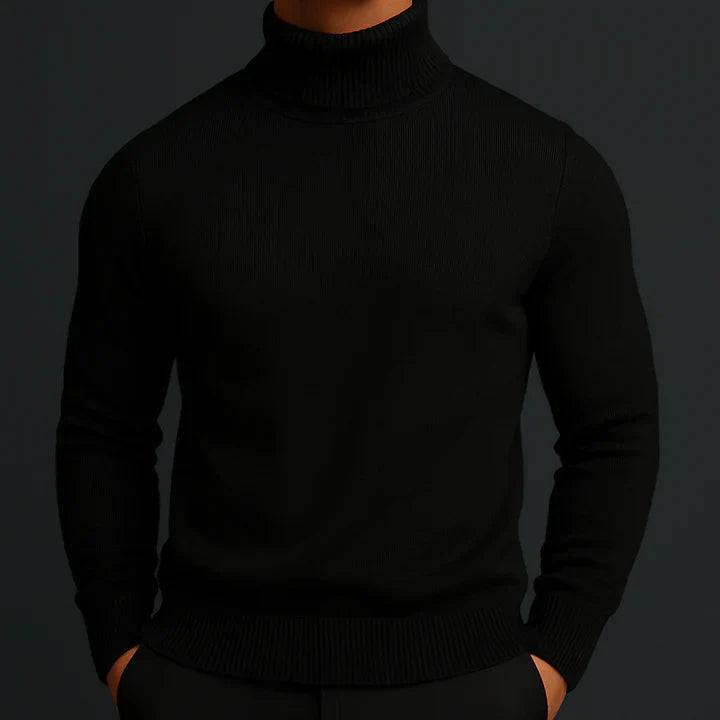 Men's Soft Merino Wool Turtleneck Sweater | Elegant Tailored Winter Layering Knit 6