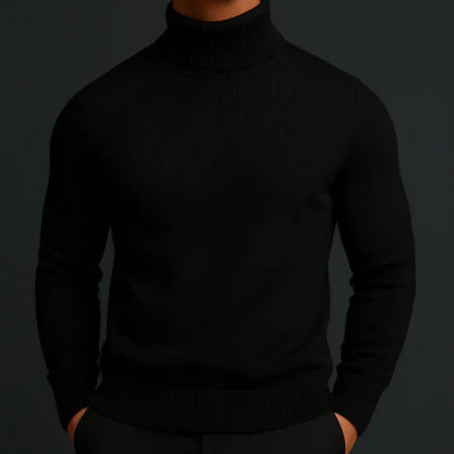 Men's Soft Merino Wool Turtleneck Sweater | Elegant Tailored Winter Layering Knit 6