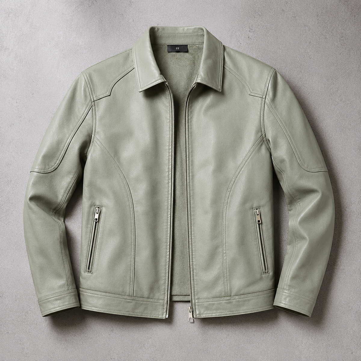 Men's Textured Faux Leather Jacket | Stylish Slim Fit Outerwear for Cool Evenings 1