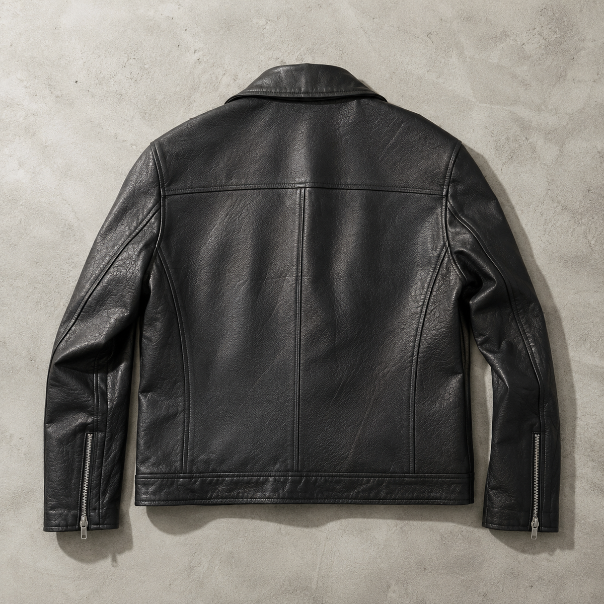 Men's Textured Faux Leather Jacket | Stylish Slim Fit Outerwear for Cool Evenings 3