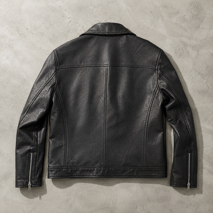 Men's Textured Faux Leather Jacket | Stylish Slim Fit Outerwear for Cool Evenings 3