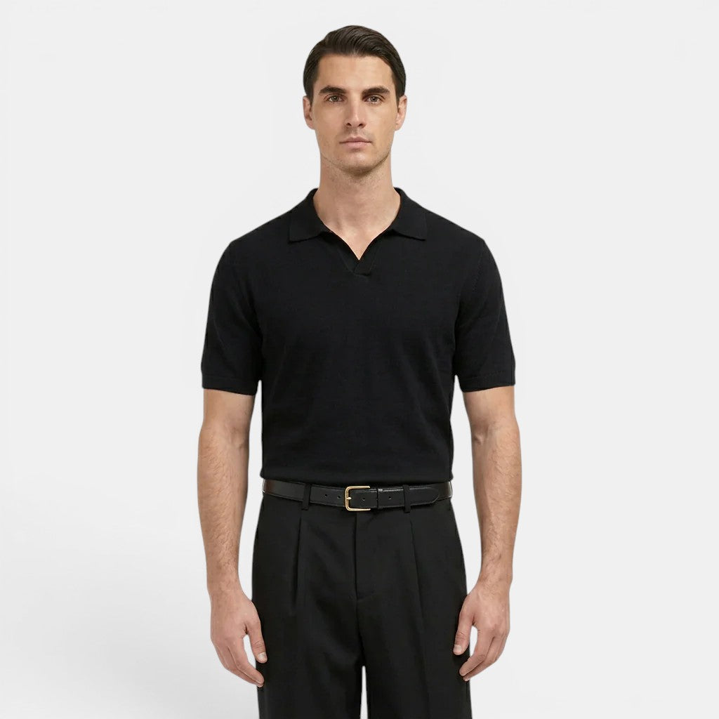 Men's Trousers Pleated Straight Leg Tailored Fit Cotton