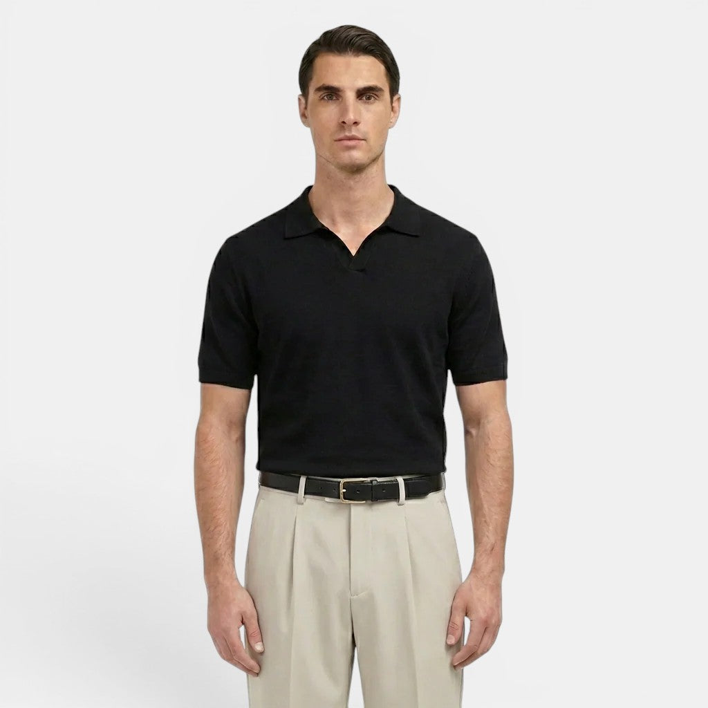 Men's Trousers Pleated Straight Leg Tailored Fit Cotton