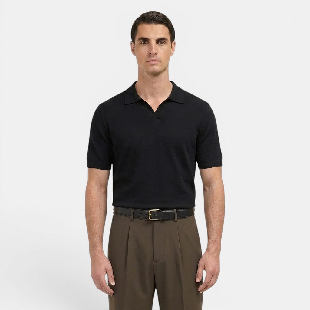 Men's Trousers Pleated Straight Leg Tailored Fit Cotton