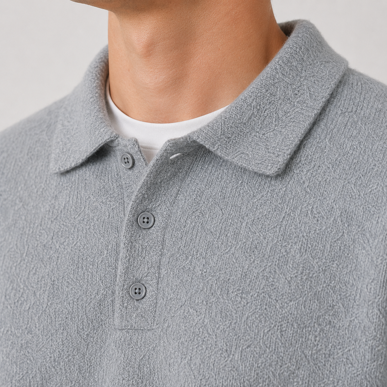 Men's Warm Knit Polo Sweater | Classic Long Sleeve Winter Top 2