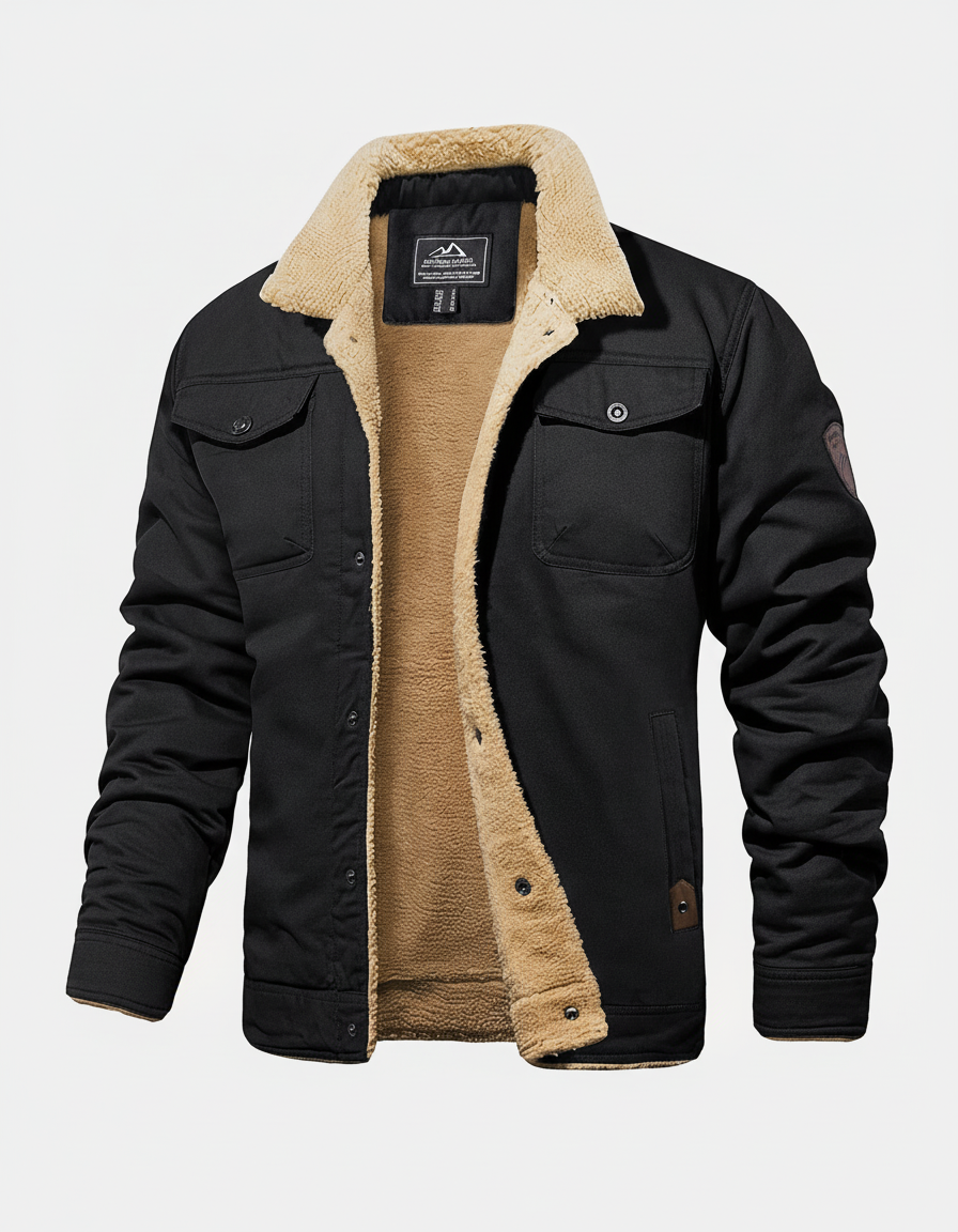 Men's Warm Polyester Bomber Jacket | Stylish Lightweight Winter Outerwear