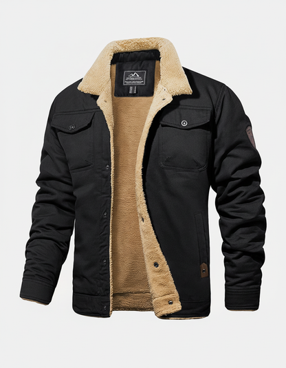 Men's Warm Polyester Bomber Jacket | Stylish Lightweight Winter Outerwear
