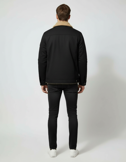 Men's Warm Polyester Bomber Jacket | Stylish Lightweight Winter Outerwear