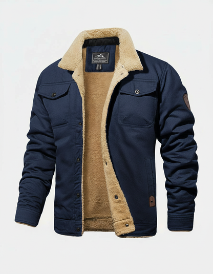 Men's Warm Polyester Bomber Jacket | Stylish Lightweight Winter Outerwear