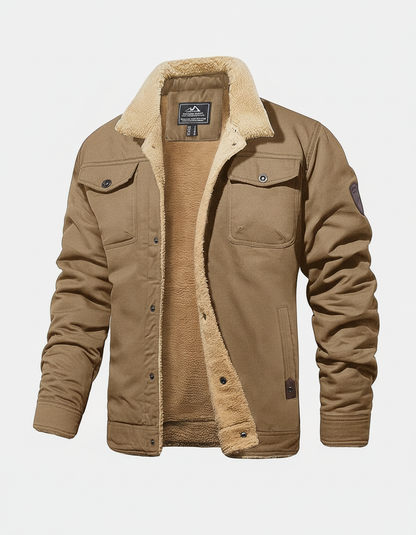 Men's Warm Polyester Bomber Jacket | Stylish Lightweight Winter Outerwear