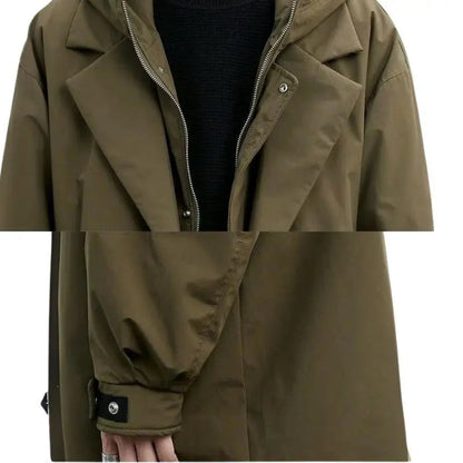 Men's Waterproof Insulated Puffer Trench Coat | Stylish Long Winter Outerwear