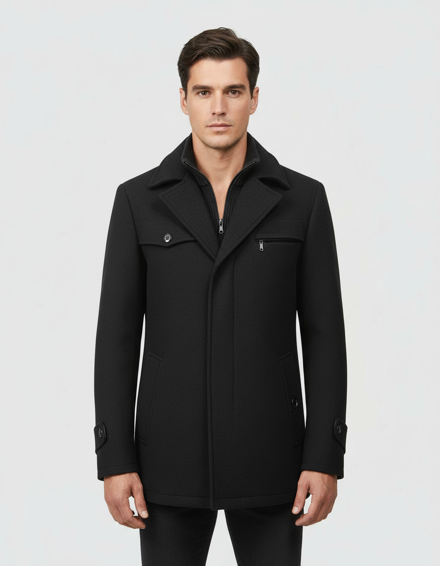 Men's Waterproof Winter Jacket | Elegant Insulated Business Coat for Cold Weather