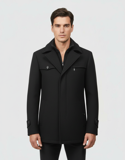 Men's Waterproof Winter Jacket | Elegant Insulated Business Coat for Cold Weather