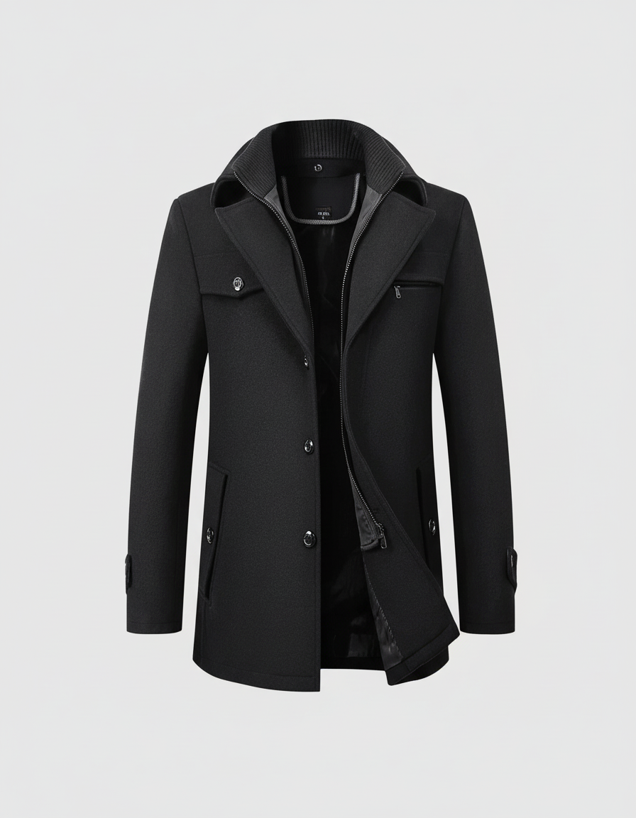 Men's Waterproof Winter Jacket | Elegant Insulated Business Coat for Cold Weather