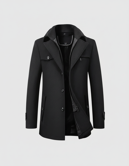 Men's Waterproof Winter Jacket | Elegant Insulated Business Coat for Cold Weather
