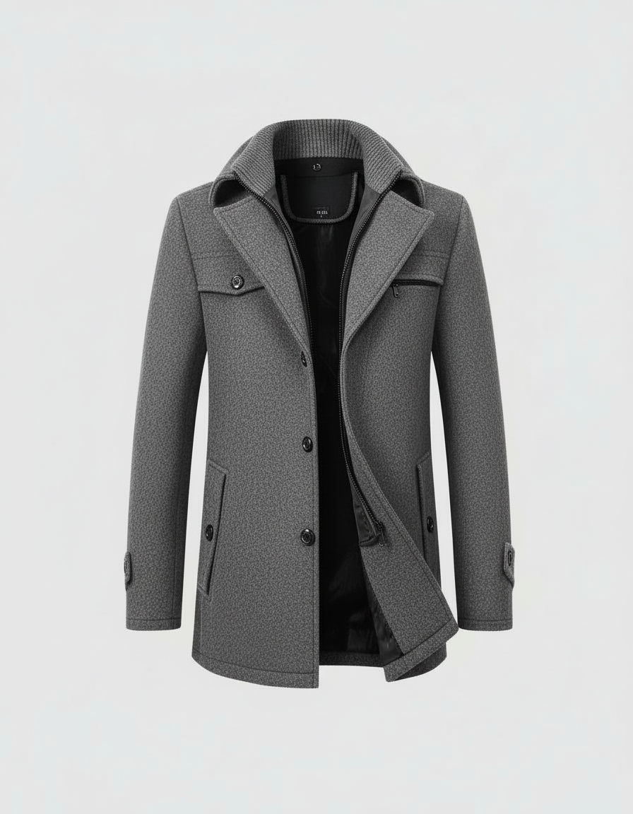 Men's Waterproof Winter Jacket | Elegant Insulated Business Coat for Cold Weather