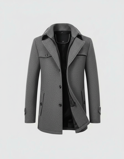 Men's Waterproof Winter Jacket | Elegant Insulated Business Coat for Cold Weather