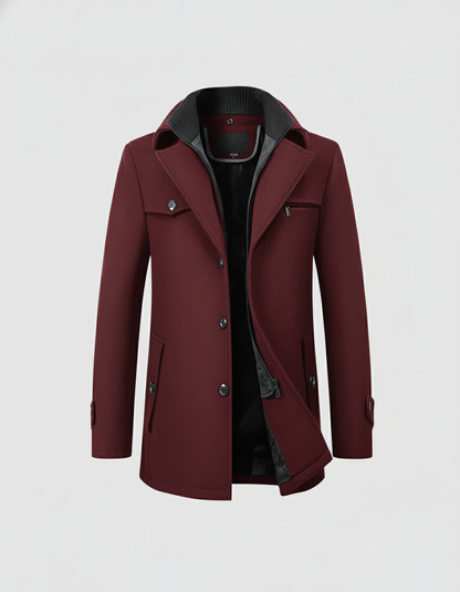 Men's Waterproof Winter Jacket | Elegant Insulated Business Coat for Cold Weather