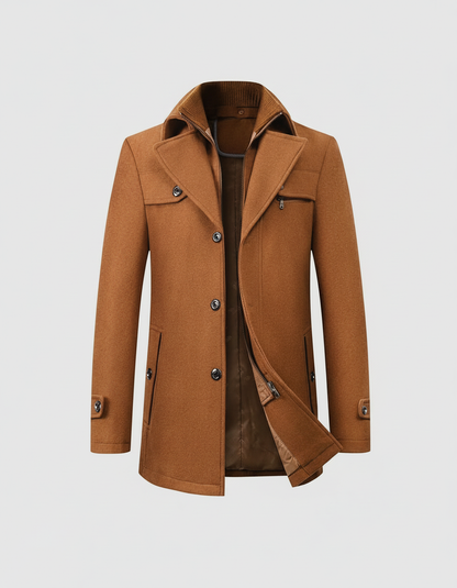 Men's Waterproof Winter Jacket | Elegant Insulated Business Coat for Cold Weather