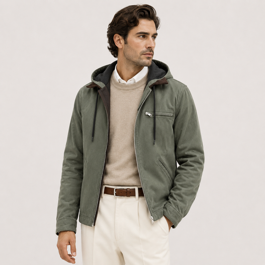 Men's Winter Jacket Black Fleece Lining