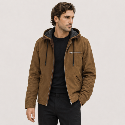 Men's Winter Jacket Black Fleece Lining