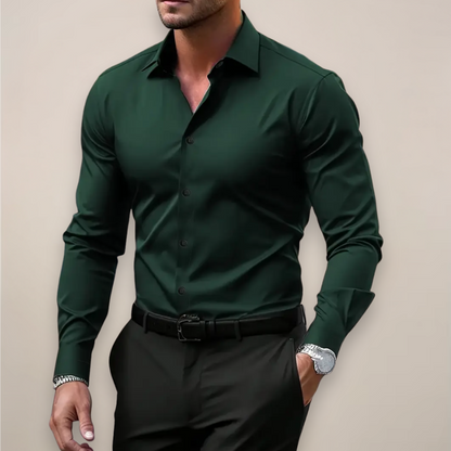 Men's Slim Fit Shirt Smart Casual Cotton Button Down Office Wear