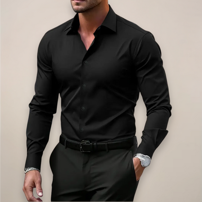 Men's Slim Fit Shirt Smart Casual Cotton Button Down Office Wear
