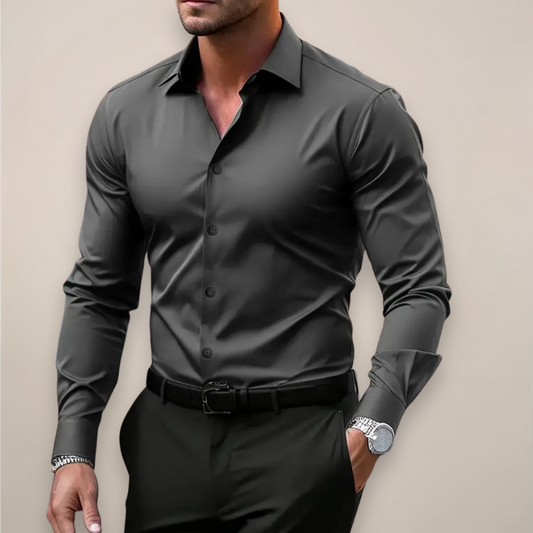 Men's Slim Fit Shirt Smart Casual Cotton Button Down Office Wear