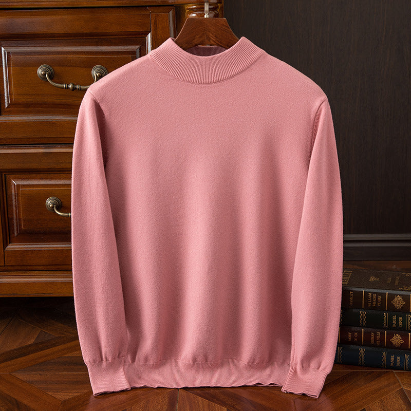 Men's Mock Neck Sweater Soft Everyday Comfort Casual Pullover Knit