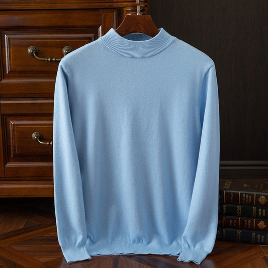 Men's Mock Neck Sweater Soft Everyday Comfort Casual Pullover Knit