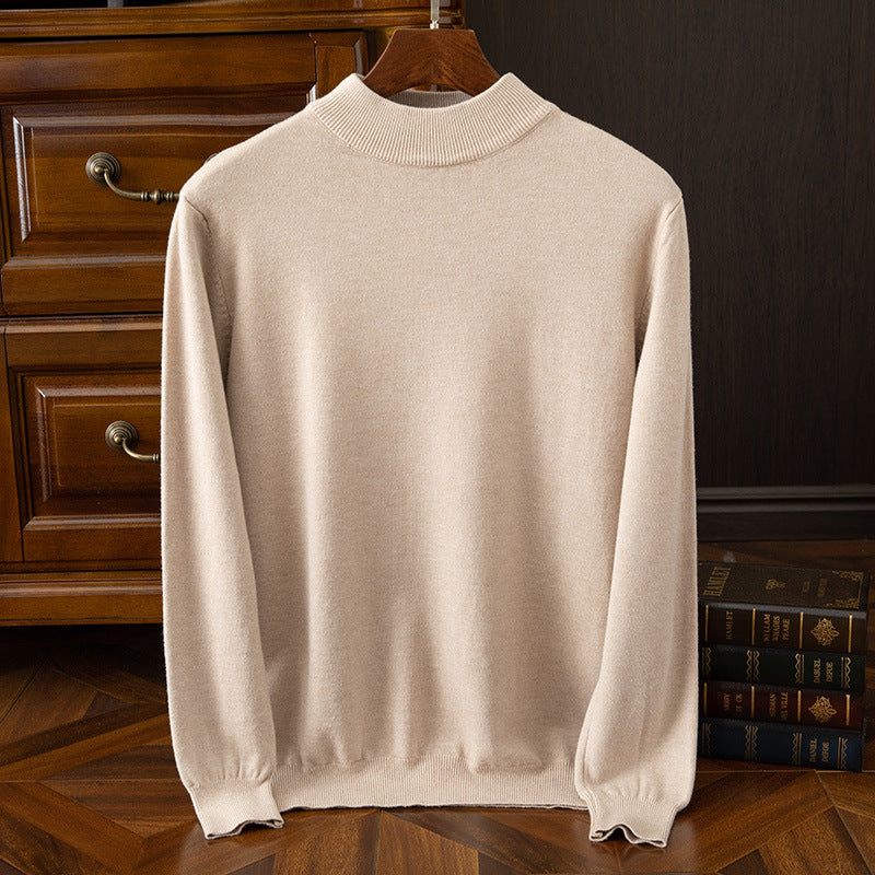 Men's Mock Neck Sweater Soft Everyday Comfort Casual Pullover Knit