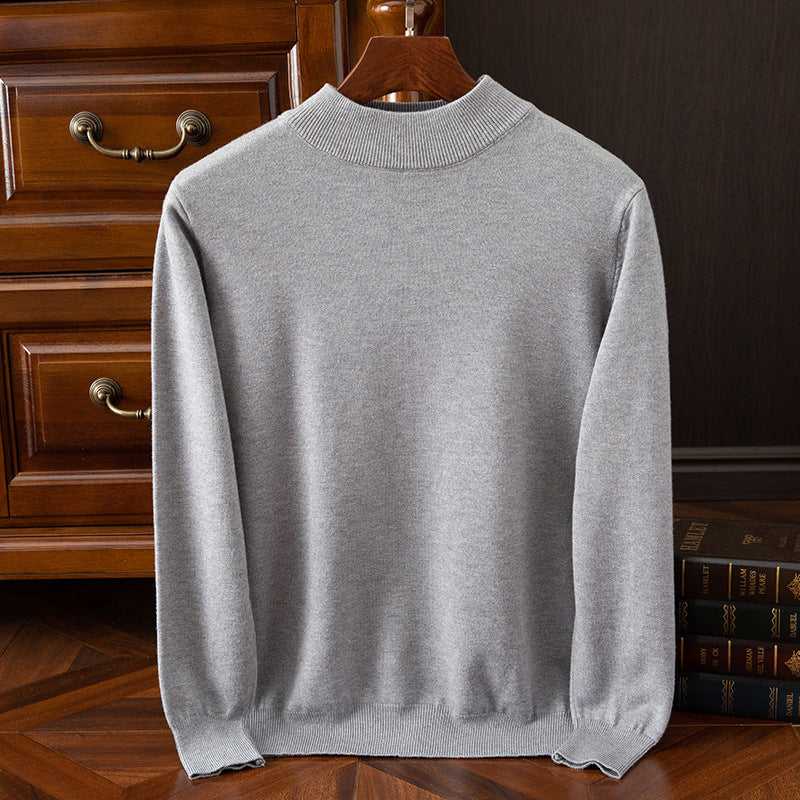 Men's Mock Neck Sweater Soft Everyday Comfort Casual Pullover Knit