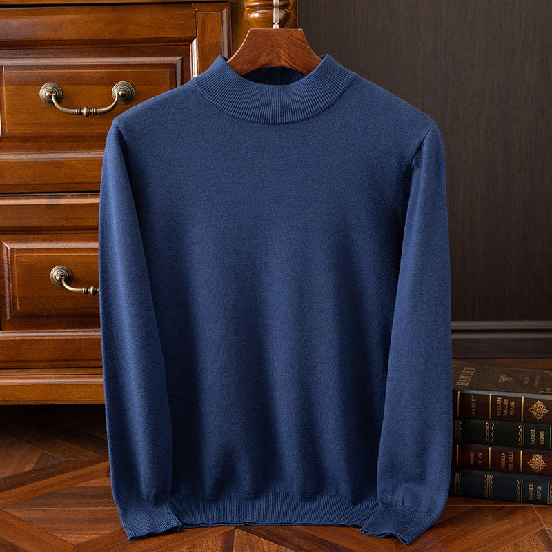 Men's Mock Neck Sweater Soft Everyday Comfort Casual Pullover Knit