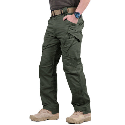 Men's Tactical Cargo Trousers Outdoor Utility Pants Multi-Pocket