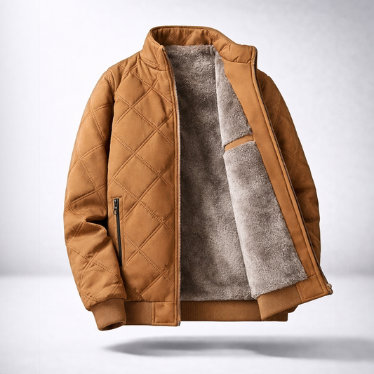 Men's Quilted Jacket Padded Casual Winter Coat Lightweight Warm