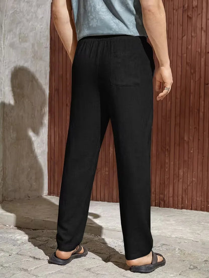 Men's Straight Leg Trousers Lightweight Summer Pants